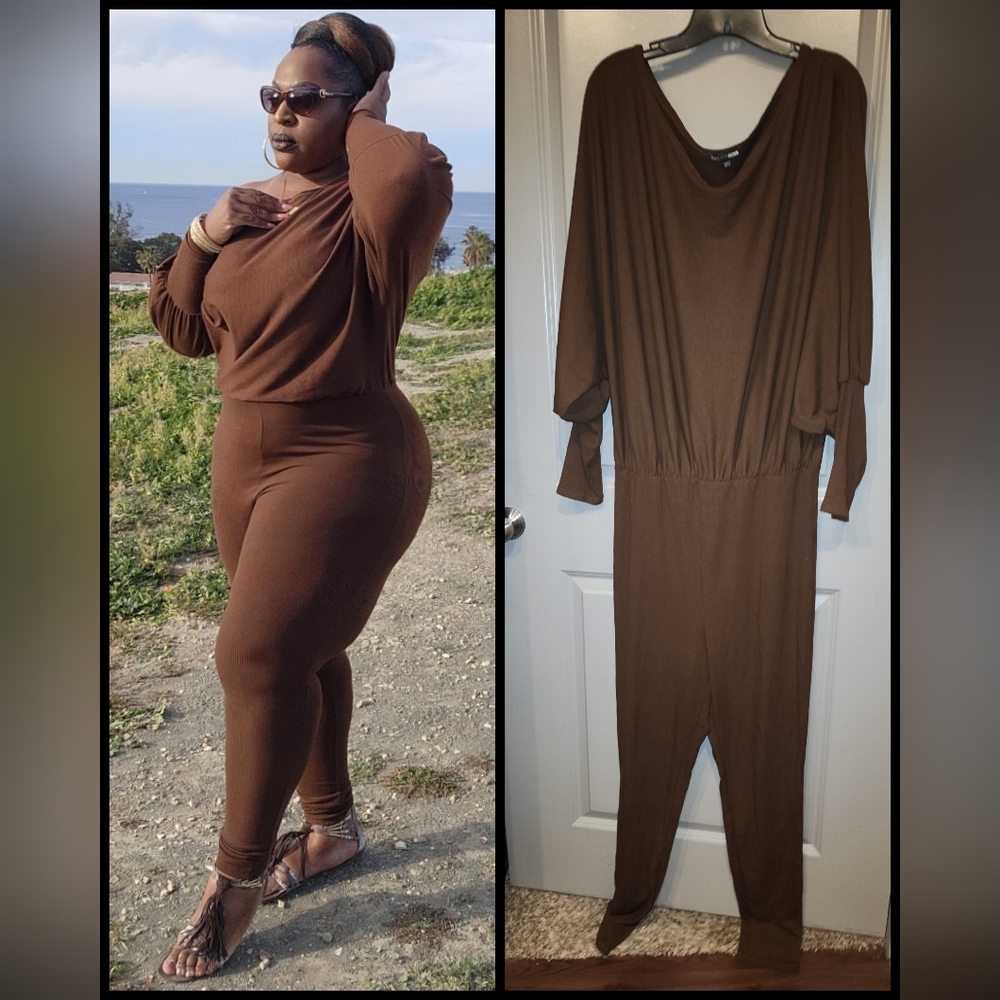 Fashion Nova Chocolate Brown Jumpsuit